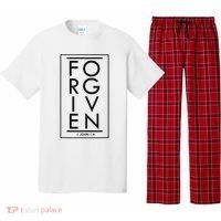 Forgiven 1 John 19 Bible Scripture Verse Christian Pajama Set thumb 0