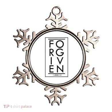 Forgiven 1 John 19 Bible Scripture Verse Christian Ornament