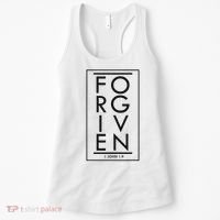 Forgiven 1 John 19 Bible Scripture Verse Christian Women's Tank Top thumb 0