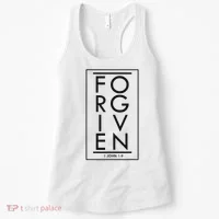 Forgiven 1 John 19 Bible Scripture Verse Christian Women's Tank Top thumb 0