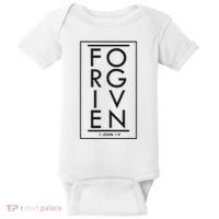 Forgiven 1 John 19 Bible Scripture Verse Christian Baby Bodysuit thumb 0