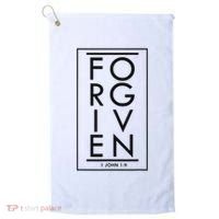 Forgiven 1 John 19 Bible Scripture Verse Christian Golf Towel thumb 0