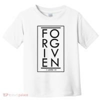 Forgiven 1 John 19 Bible Scripture Verse Christian Toddler T-Shirt thumb 0