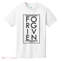 Forgiven 1 John 19 Bible Scripture Verse Christian Kids T-Shirt thumb 0