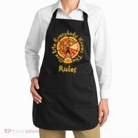 Funny 1 One Bite Everybody Knows Rules Pizza Food Lover Apron thumb 2