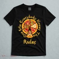Funny 1 One Bite Everybody Knows Rules Pizza Food Lover T-Shirt thumb 5