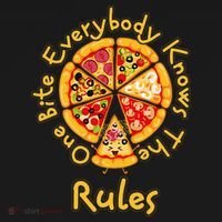 Funny 1 One Bite Everybody Knows Rules Pizza Food Lover Women's Hoodie thumb 2