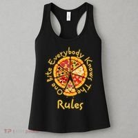 Funny 1 One Bite Everybody Knows Rules Pizza Food Lover Women's Tank Top thumb 3