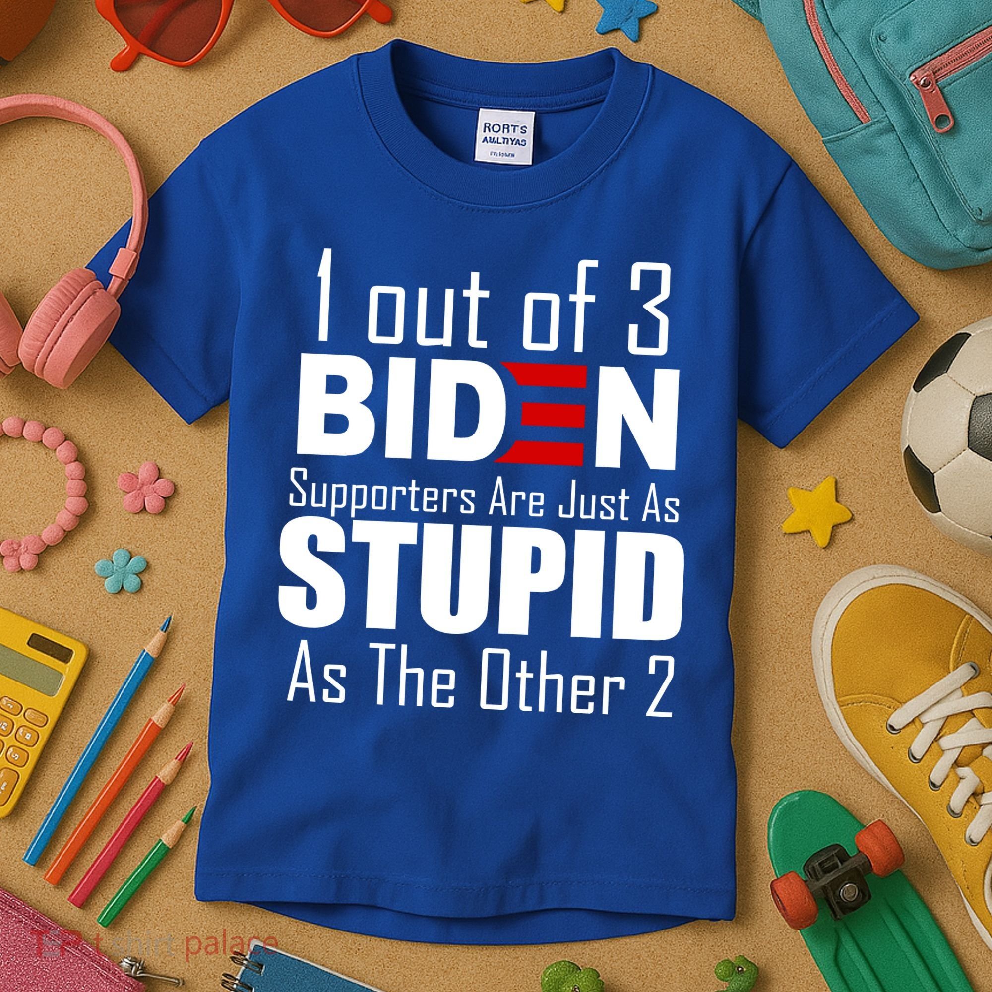 Funny 1 Out Of 3 Biden Supporters Are Just As The Other 2 Kids T-Shirt