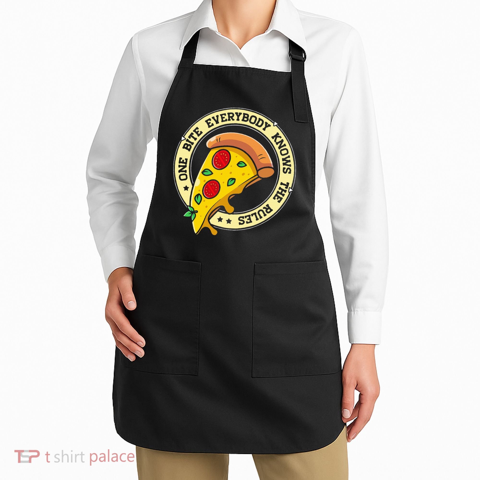 Funny 1 Pizza Everybody Knows The Rules Apron