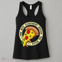 Funny 1 Pizza Everybody Knows The Rules Women's Tank Top thumb 3