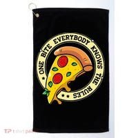 Funny 1 Pizza Everybody Knows The Rules Golf Towel thumb 0