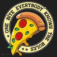 Funny 1 Pizza Everybody Knows The Rules Golf Towel thumb 3