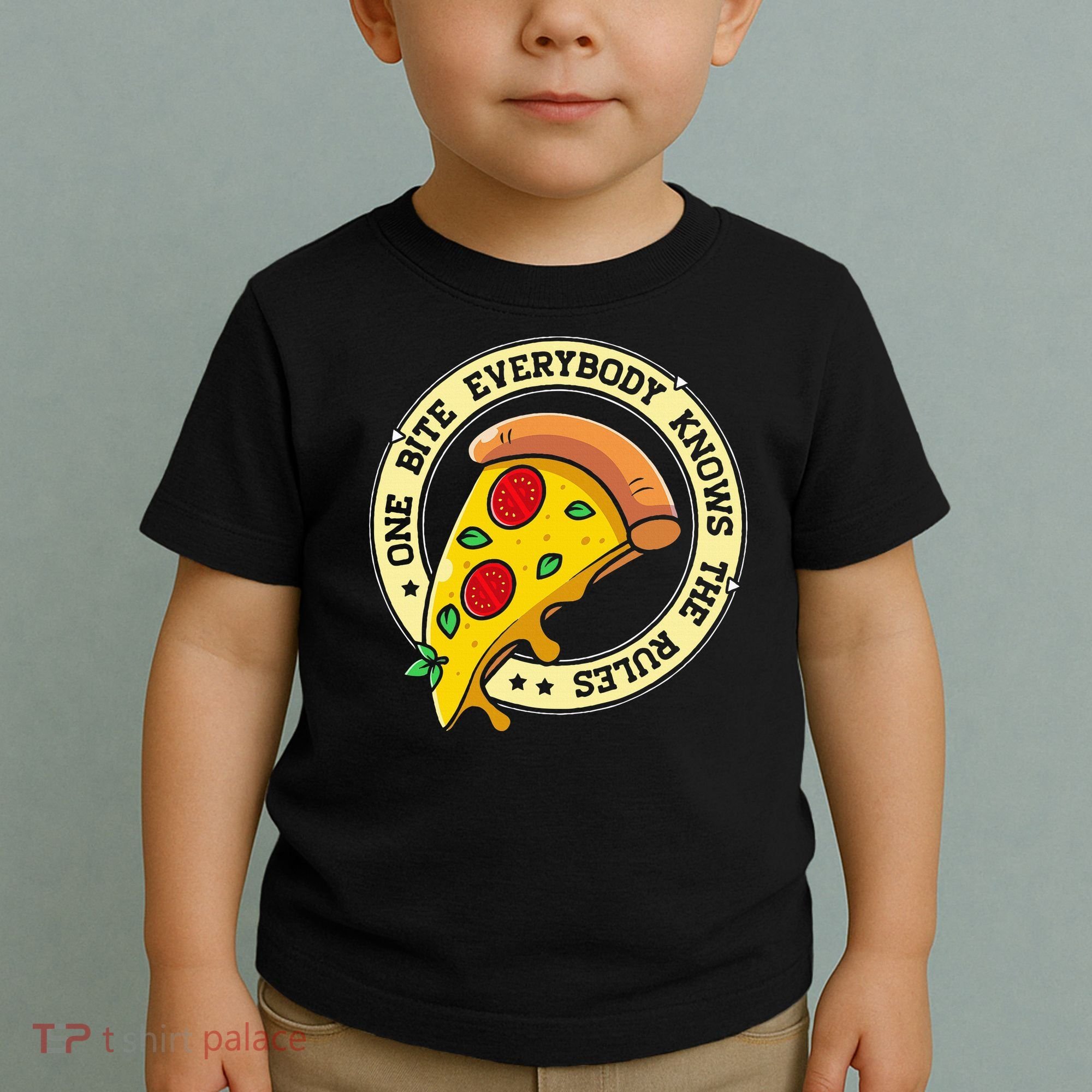 Funny 1 Pizza Everybody Knows The Rules Toddler T-Shirt
