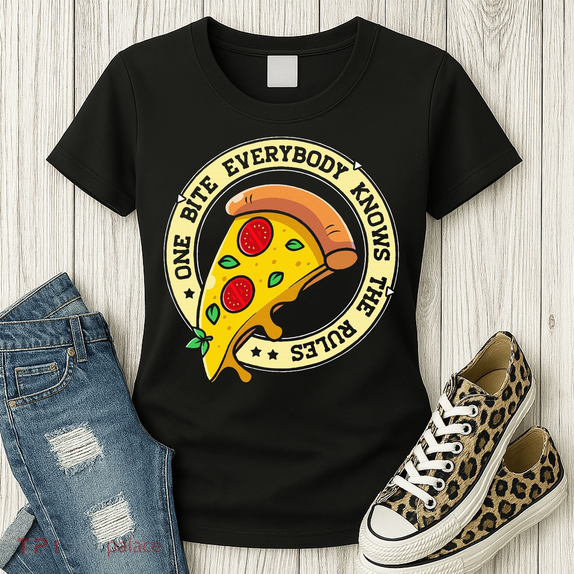 Funny 1 Pizza Everybody Knows The Rules Women's T-Shirt