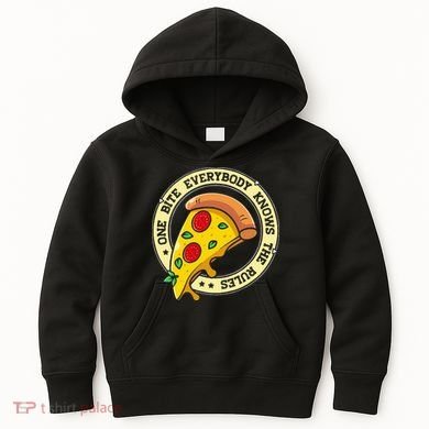 Funny 1 Pizza Everybody Knows The Rules Kids Hoodie