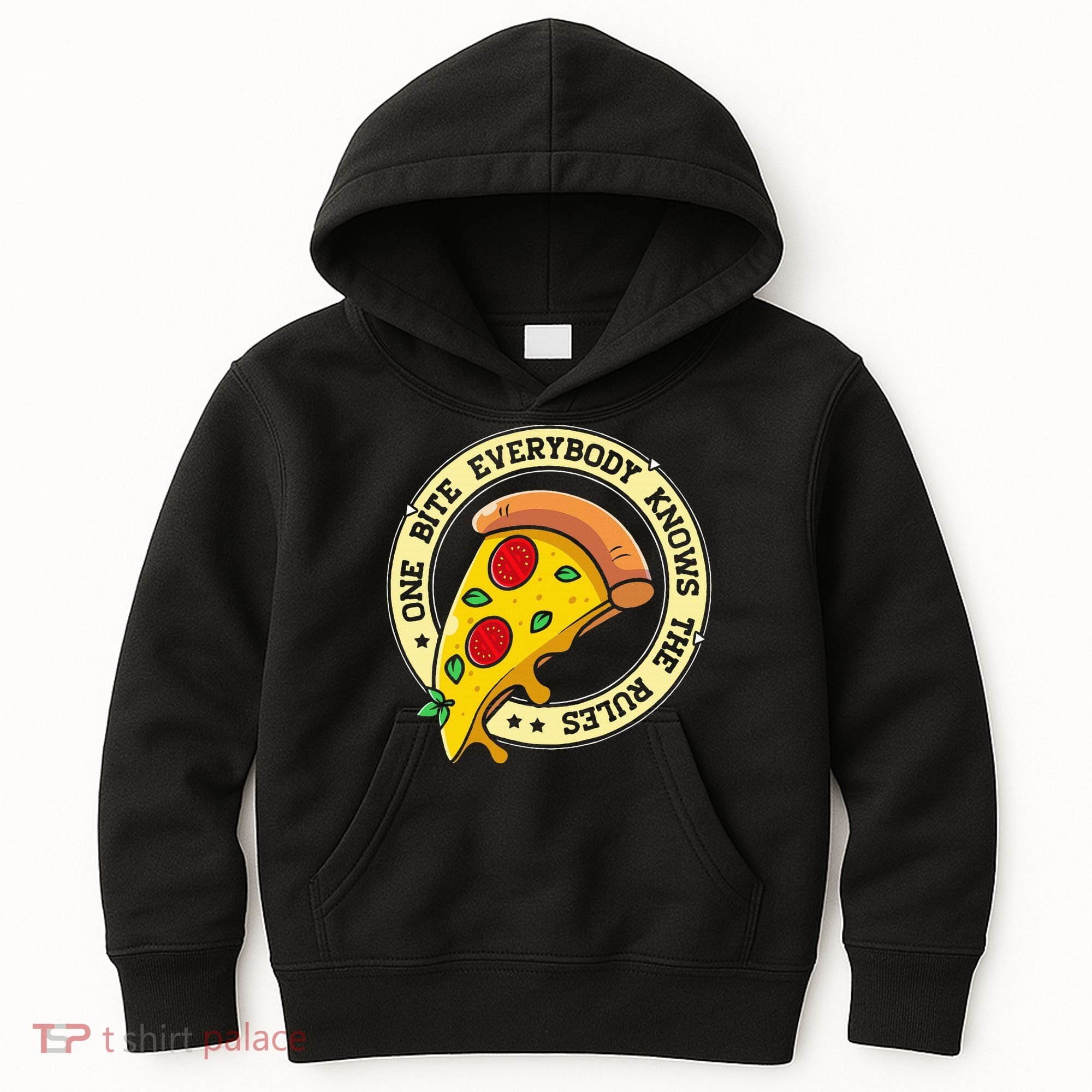 Funny 1 Pizza Everybody Knows The Rules Kids Hoodie