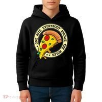 Funny 1 Pizza Everybody Knows The Rules Kids Hoodie thumb 4