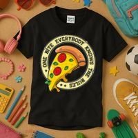 Funny 1 Pizza Everybody Knows The Rules Kids T-Shirt thumb 3