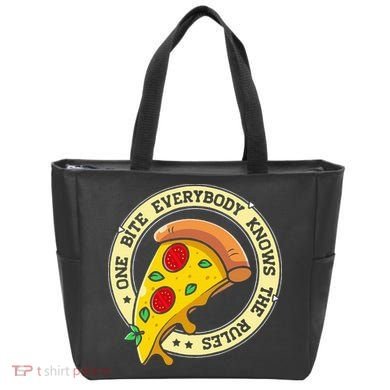 Funny 1 Pizza Everybody Knows The Rules Tote Bag