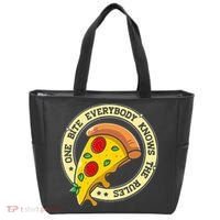 Funny 1 Pizza Everybody Knows The Rules Tote Bag thumb 0