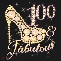 Fabulous & 100 Sparkly Heel 100th Birthday Apron thumb 3