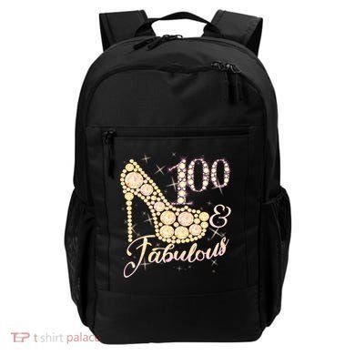 Fabulous & 100 Sparkly Heel 100th Birthday Backpack