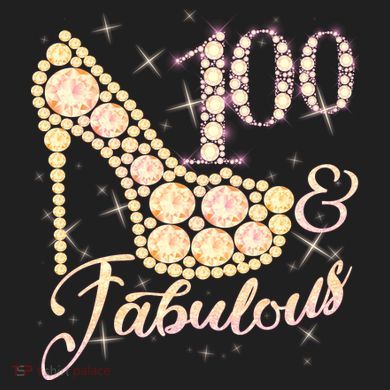 Fabulous & 100 Sparkly Heel 100th Birthday Beanie