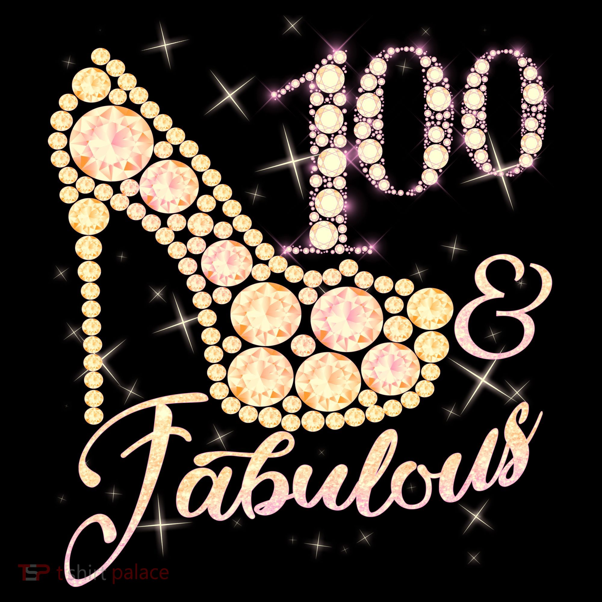 Fabulous & 100 Sparkly Heel 100th Birthday Women's Tank Top