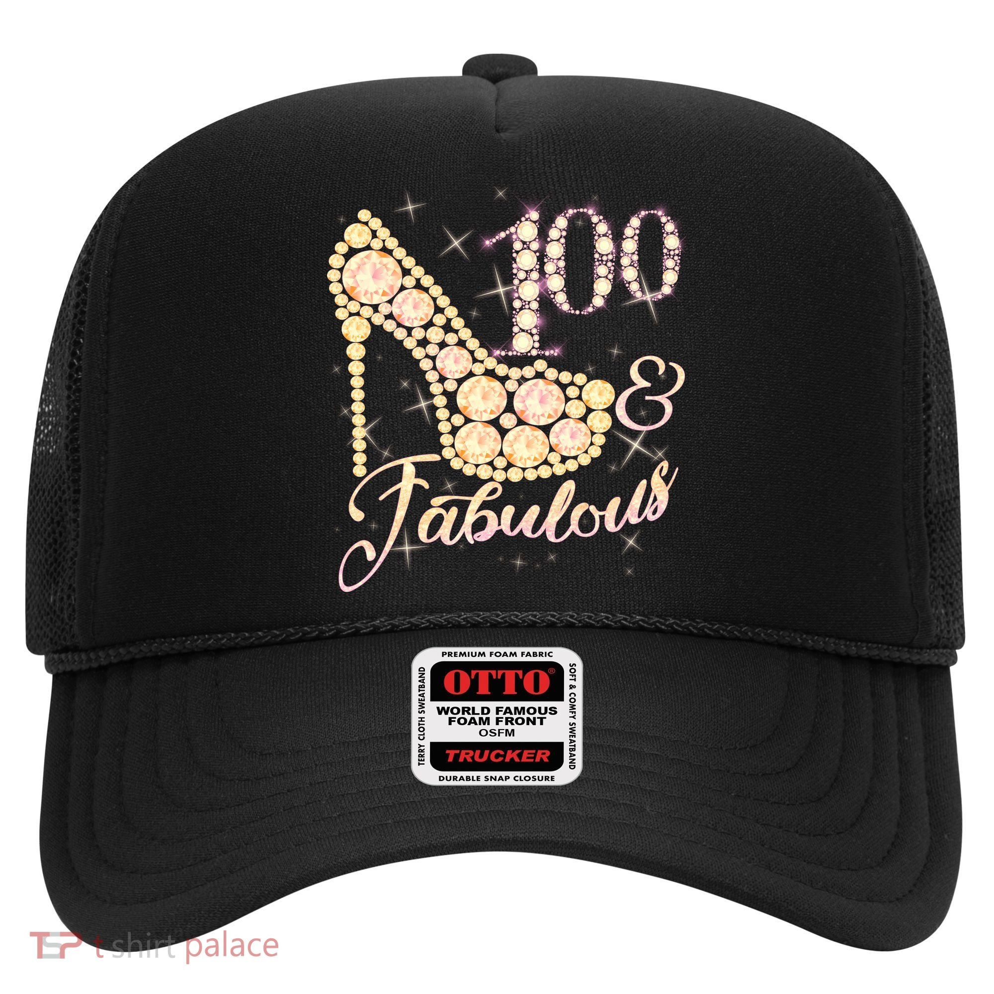 Fabulous & 100 Sparkly Heel 100th Birthday Hat