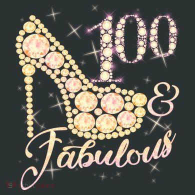 Fabulous & 100 Sparkly Heel 100th Birthday Tank Top