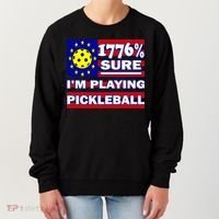 Funny 1776 Sure IM Playing Pickleball Women's Sweatshirt thumb 0