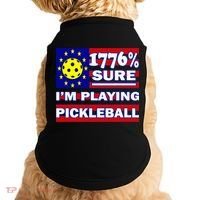 Funny 1776 Sure IM Playing Pickleball Doggie Tank thumb 0