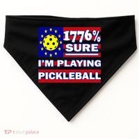 Funny 1776 Sure IM Playing Pickleball USA-Made Doggie Bandana thumb 0