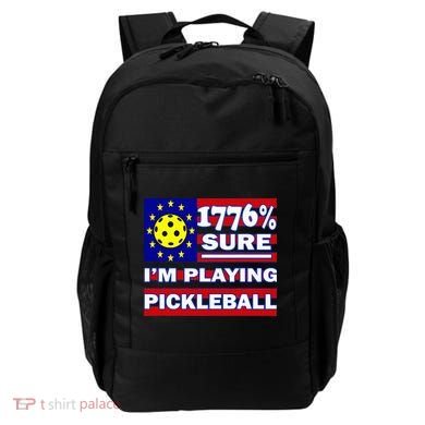 Funny 1776 Sure IM Playing Pickleball Backpack
