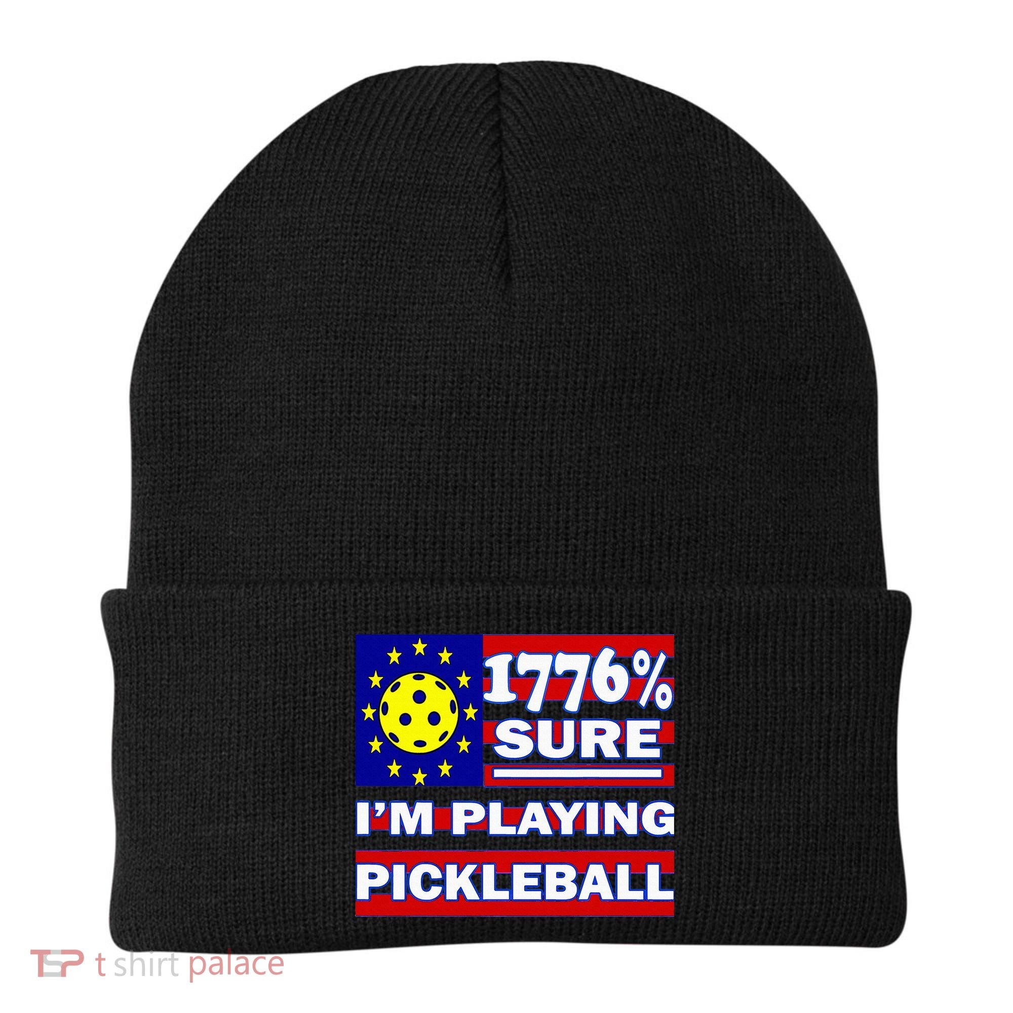 Funny 1776 Sure IM Playing Pickleball Beanie