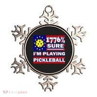 Funny 1776 Sure IM Playing Pickleball Ornament thumb 0