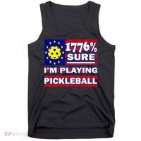 Funny 1776 Sure IM Playing Pickleball Tank Top thumb 0