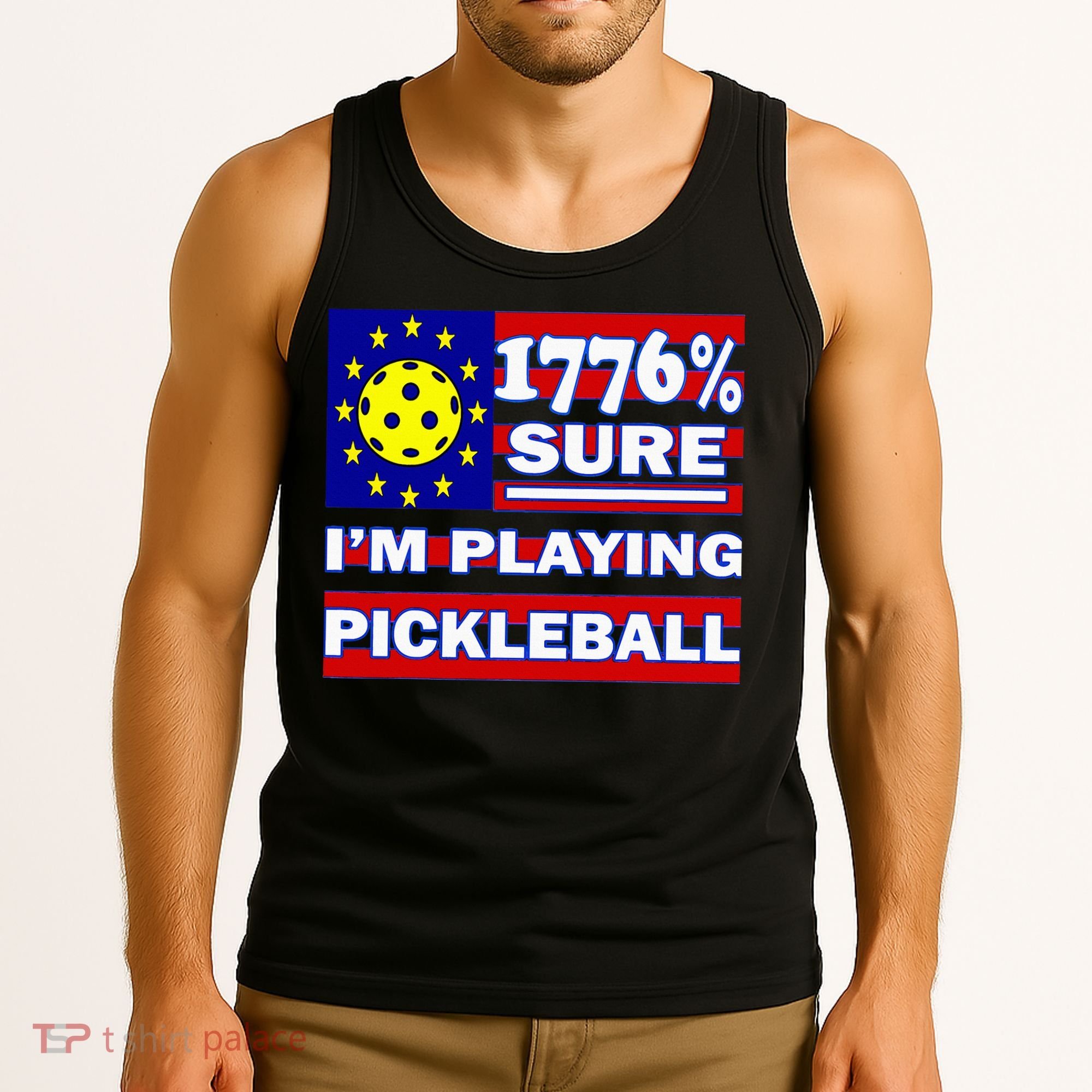 Funny 1776 Sure IM Playing Pickleball Tank Top