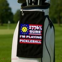 Funny 1776 Sure IM Playing Pickleball Golf Towel thumb 2