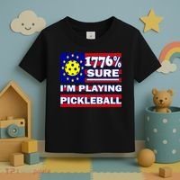 Funny 1776 Sure IM Playing Pickleball Toddler T-Shirt thumb 3