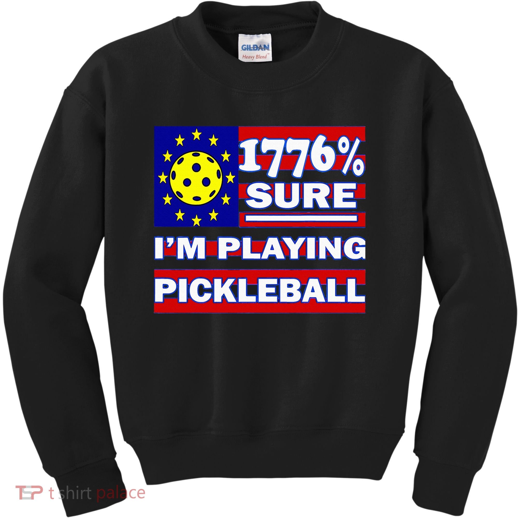 Funny 1776 Sure IM Playing Pickleball Kids Sweatshirt