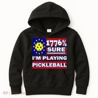 Funny 1776 Sure IM Playing Pickleball Kids Hoodie thumb 0