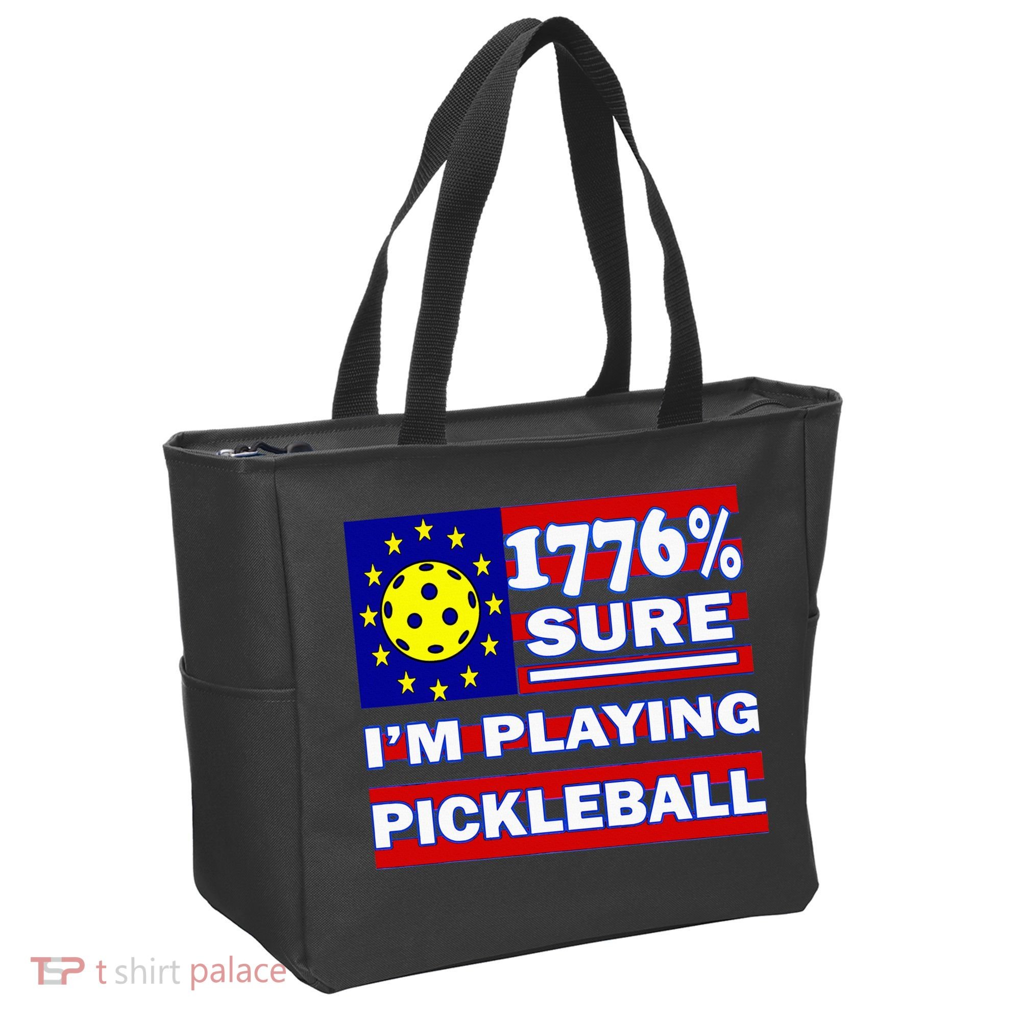 Funny 1776 Sure IM Playing Pickleball Tote Bag