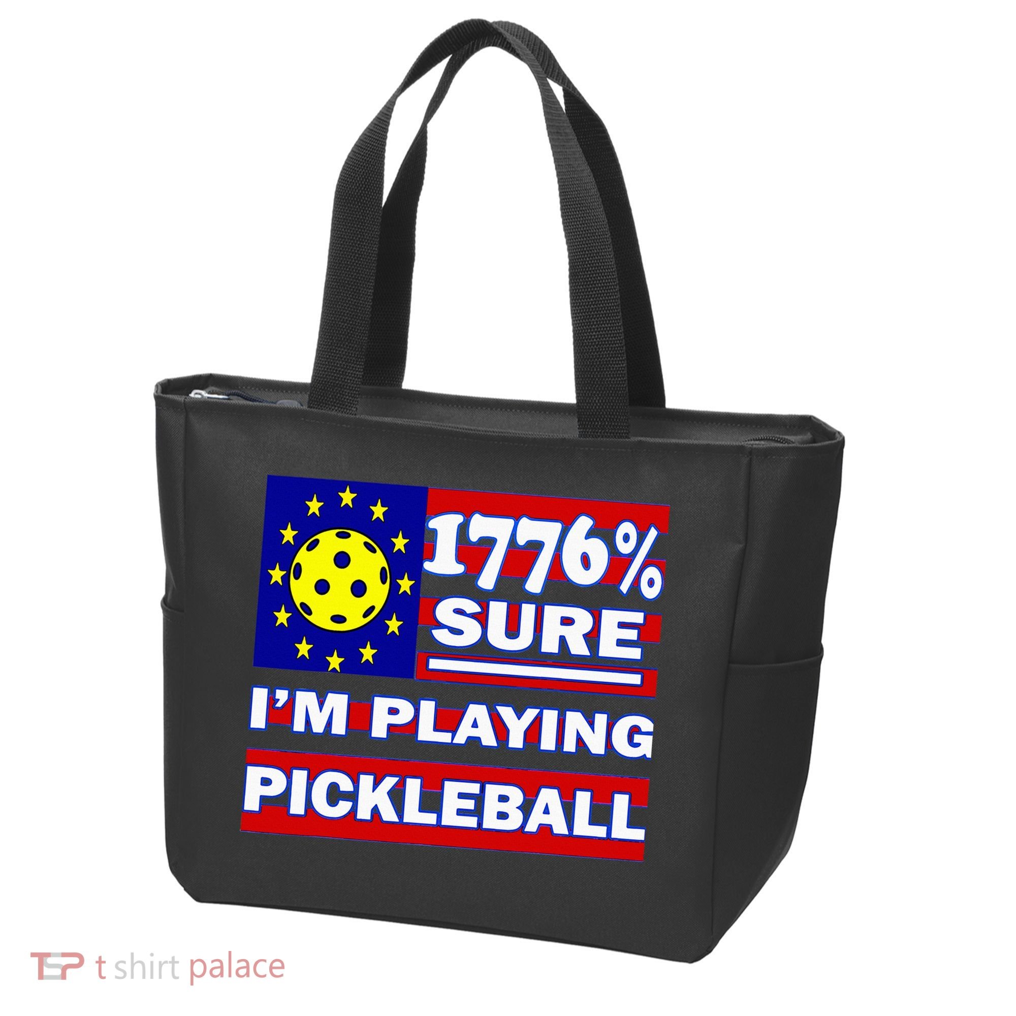 Funny 1776 Sure IM Playing Pickleball Tote Bag