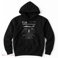 F 14 Tomcat Fighter Jet Diagram Graphic Hoodie thumb 0