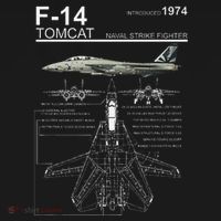 F 14 Tomcat Fighter Jet Diagram Graphic Button thumb 1