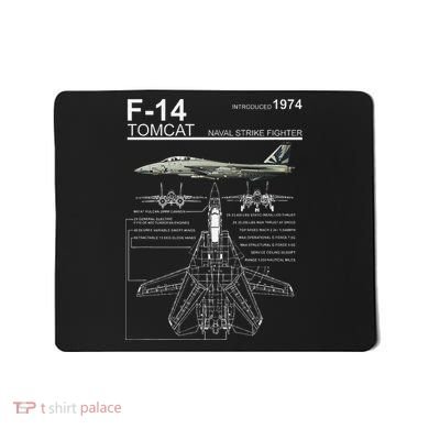 F 14 Tomcat Fighter Jet Diagram Graphic Mousepad