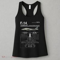F 14 Tomcat Fighter Jet Diagram Graphic Women's Tank Top thumb 3