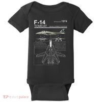 F 14 Tomcat Fighter Jet Diagram Graphic Baby Bodysuit thumb 0
